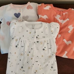 3pc. Fleece butron up sleepers